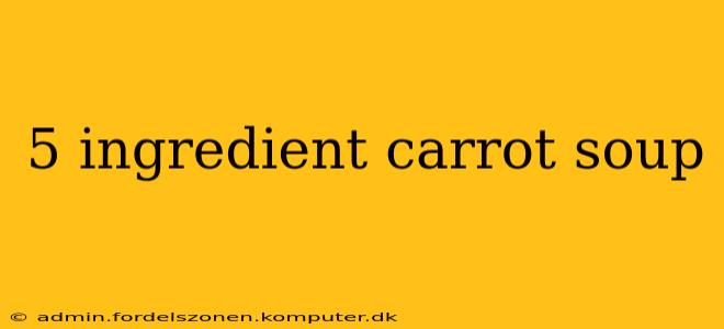 5 ingredient carrot soup