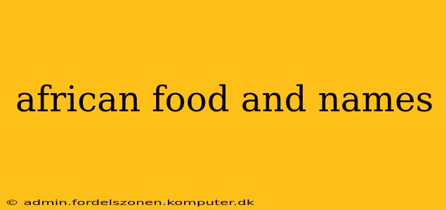 african food and names
