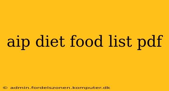 aip diet food list pdf