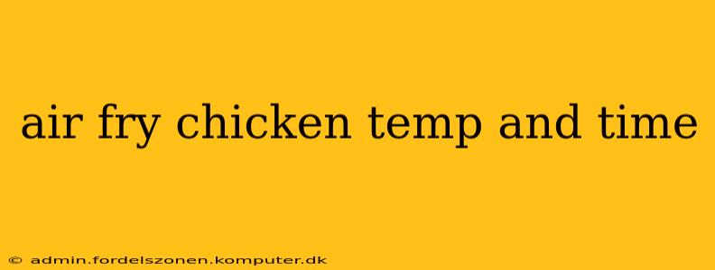air fry chicken temp and time