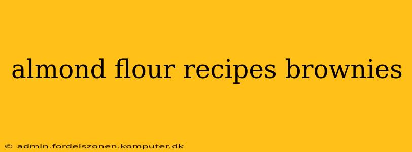 almond flour recipes brownies