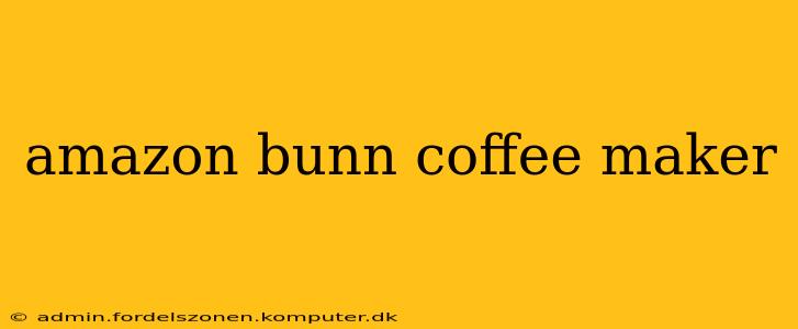 amazon bunn coffee maker