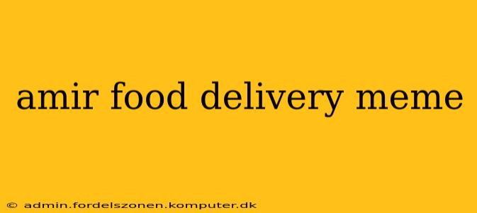 amir food delivery meme