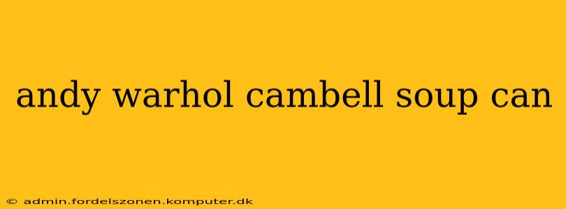 andy warhol cambell soup can