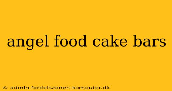 angel food cake bars