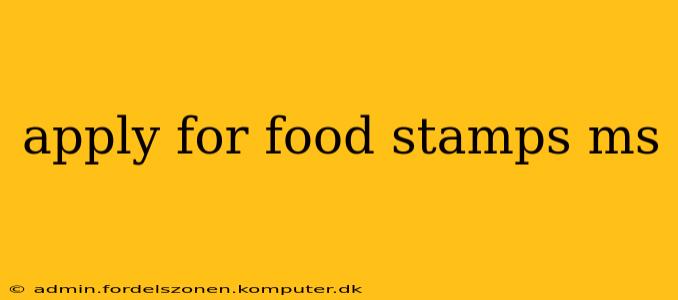 apply for food stamps ms