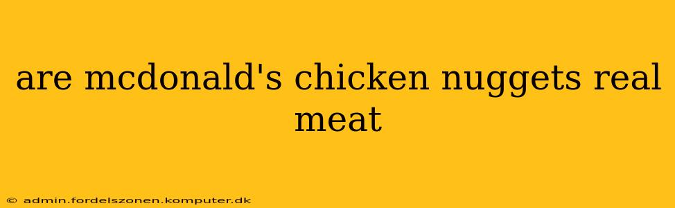 are mcdonald's chicken nuggets real meat