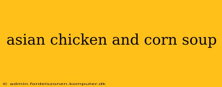 asian chicken and corn soup