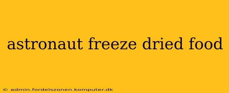 astronaut freeze dried food
