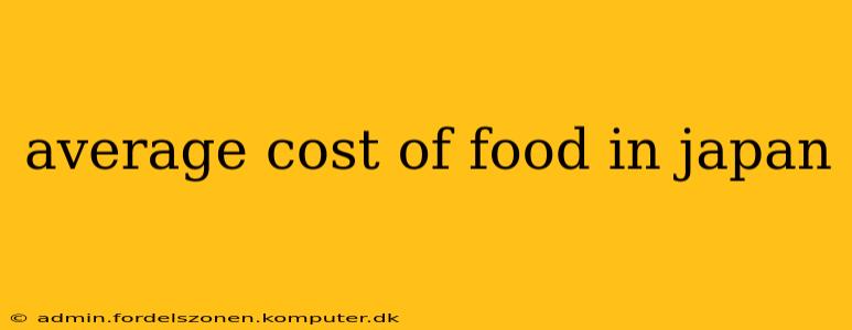average cost of food in japan