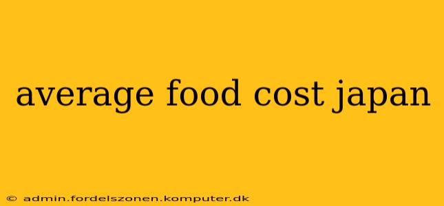 average food cost japan