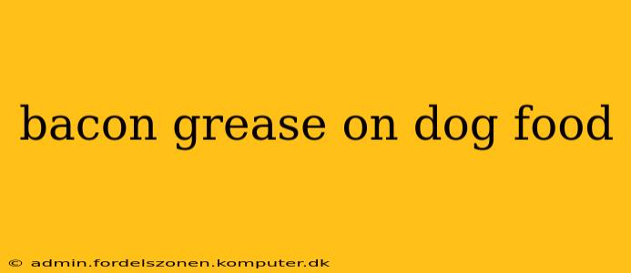 bacon grease on dog food