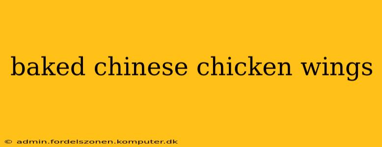 baked chinese chicken wings