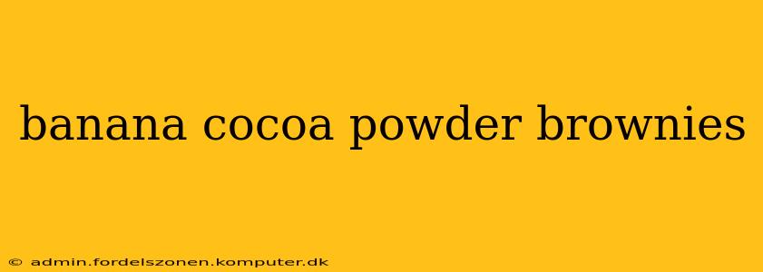 banana cocoa powder brownies