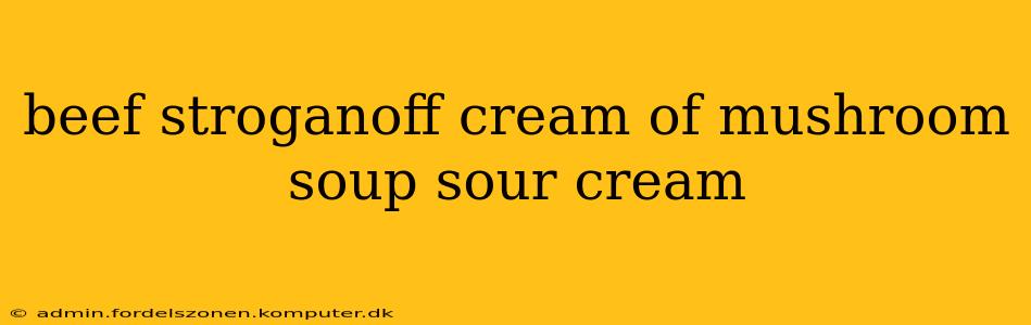 beef stroganoff cream of mushroom soup sour cream