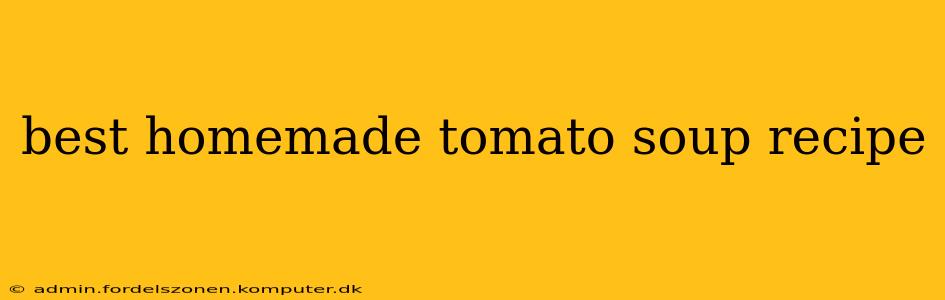 best homemade tomato soup recipe