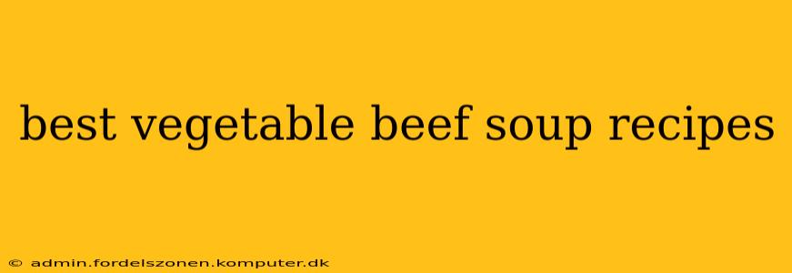 best vegetable beef soup recipes