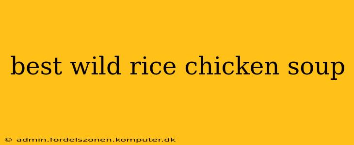 best wild rice chicken soup
