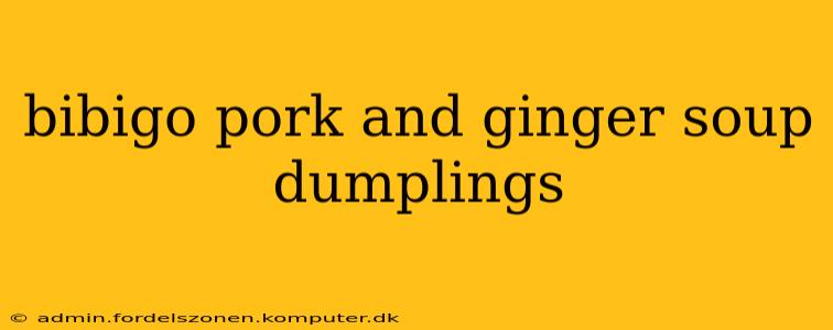 bibigo pork and ginger soup dumplings