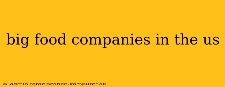 big food companies in the us