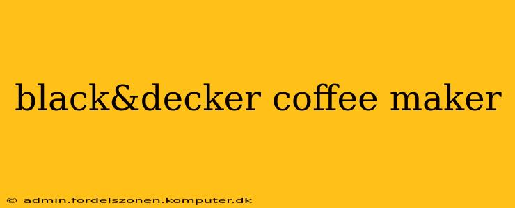 black&decker coffee maker
