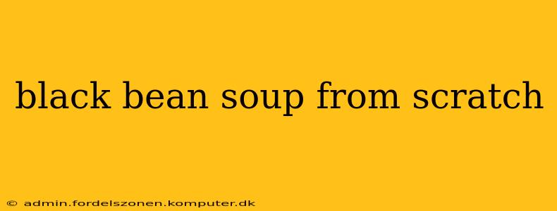 black bean soup from scratch