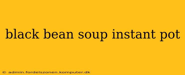 black bean soup instant pot