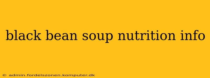 black bean soup nutrition info