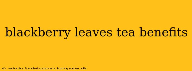blackberry leaves tea benefits