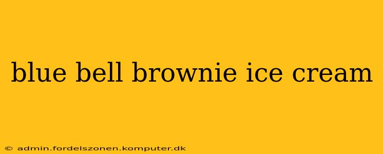 blue bell brownie ice cream