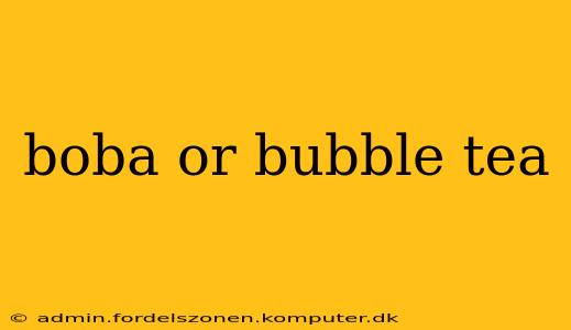 boba or bubble tea