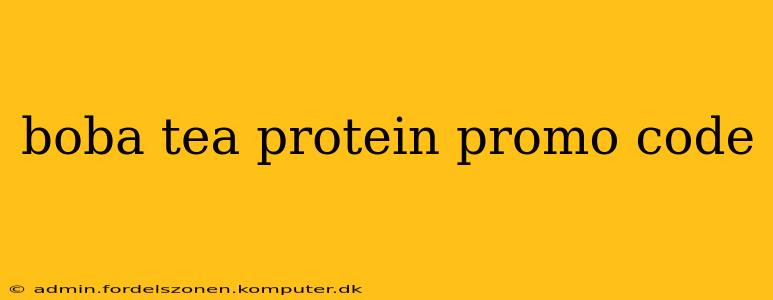 boba tea protein promo code