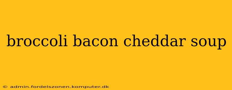 broccoli bacon cheddar soup
