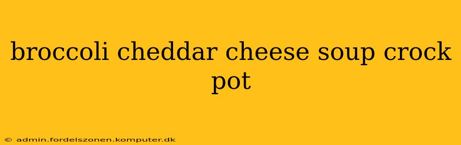 broccoli cheddar cheese soup crock pot