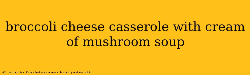 broccoli cheese casserole with cream of mushroom soup