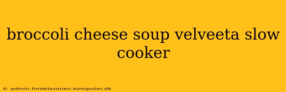 broccoli cheese soup velveeta slow cooker