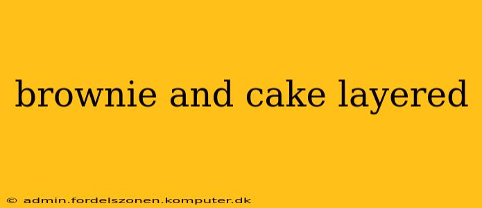 brownie and cake layered