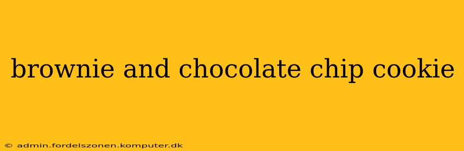 brownie and chocolate chip cookie