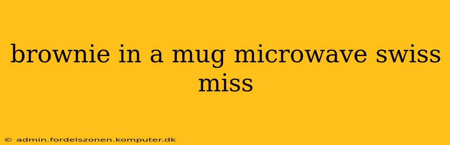 brownie in a mug microwave swiss miss
