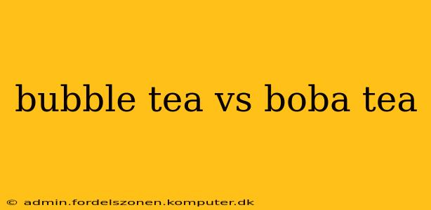 bubble tea vs boba tea