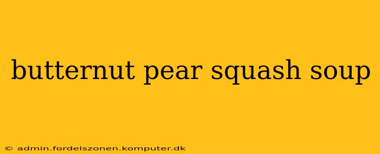 butternut pear squash soup