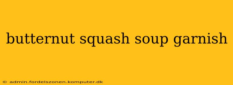 butternut squash soup garnish