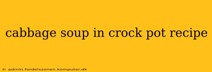 cabbage soup in crock pot recipe