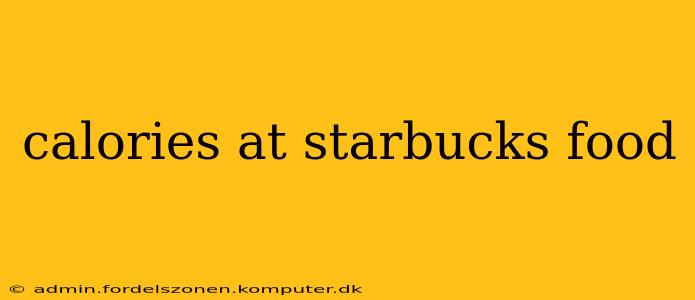 calories at starbucks food
