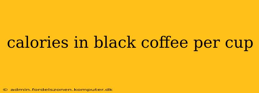 calories in black coffee per cup