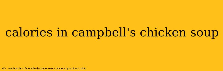 calories in campbell's chicken soup