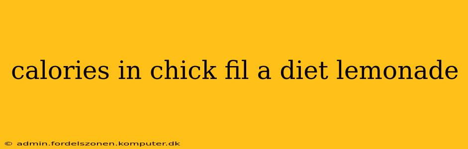 calories in chick fil a diet lemonade