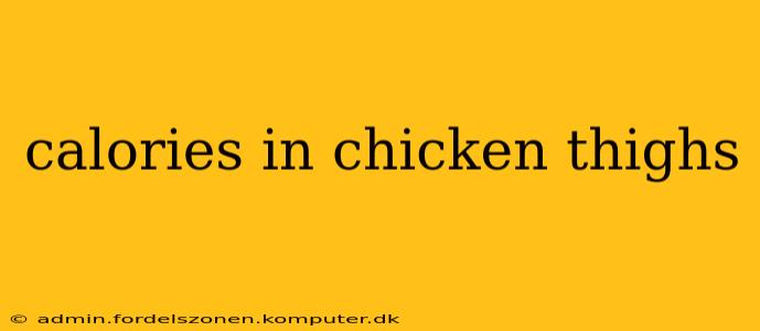 calories in chicken thighs