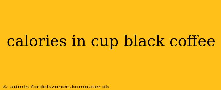 calories in cup black coffee