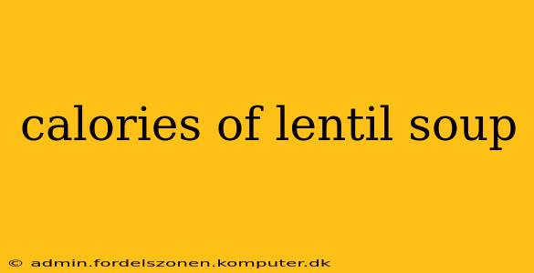 calories of lentil soup